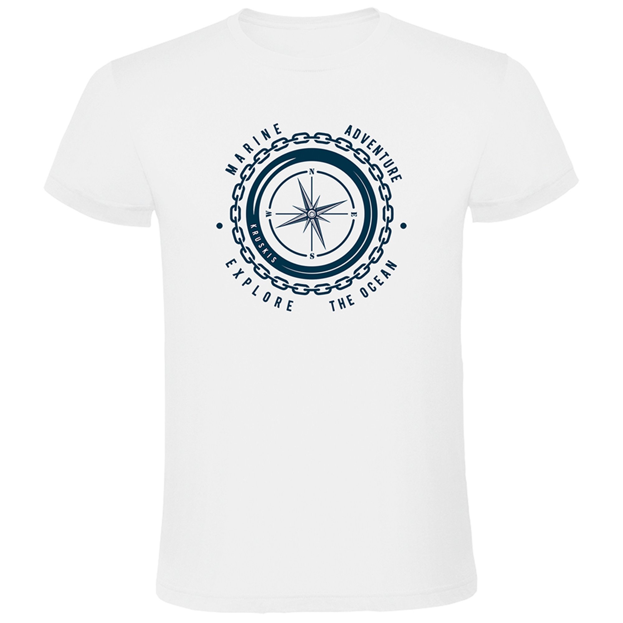 T Shirt Nautisk Compass Kortarmad Man