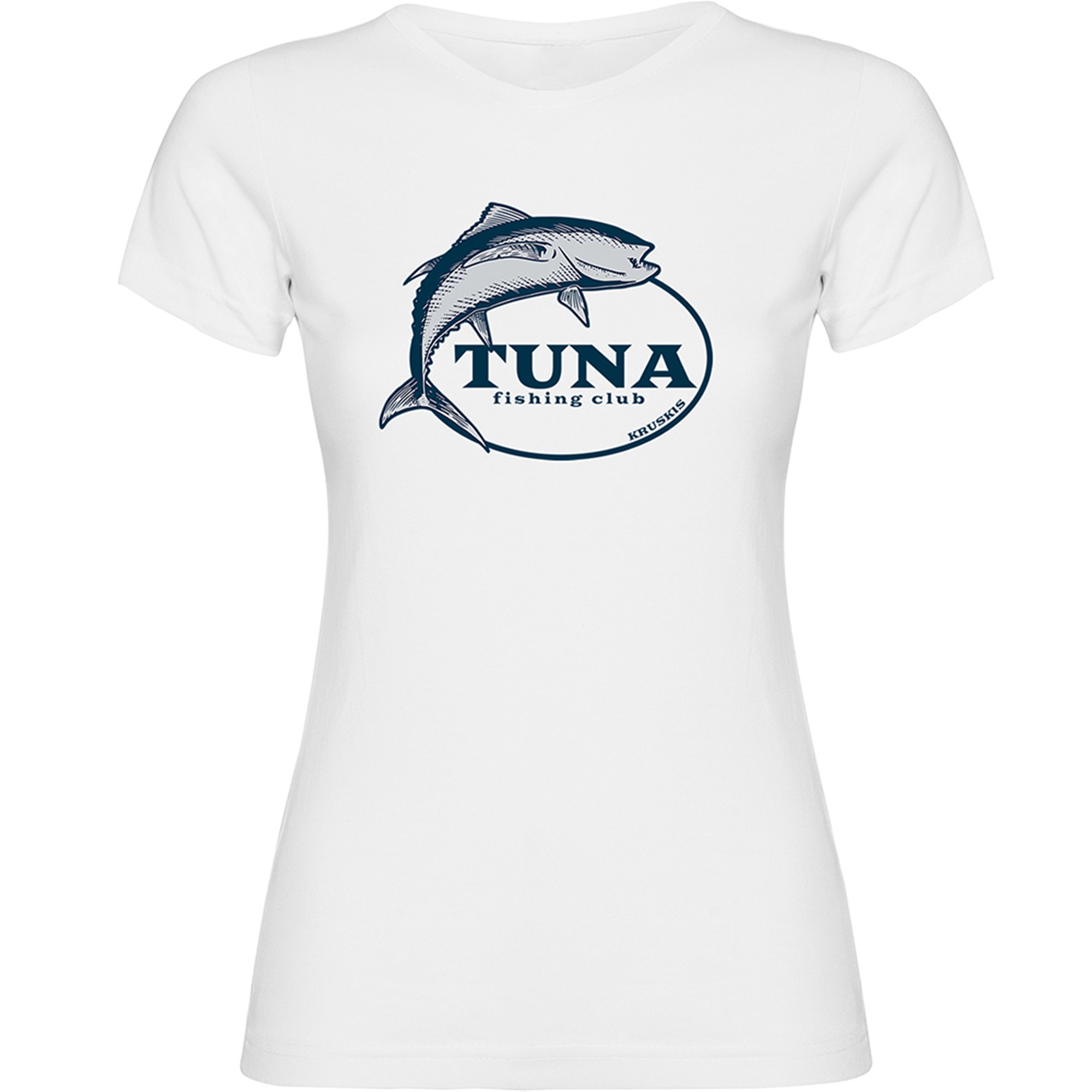 T Shirt Nautisk Tuna Fishing Club Kortarmad Kvinna