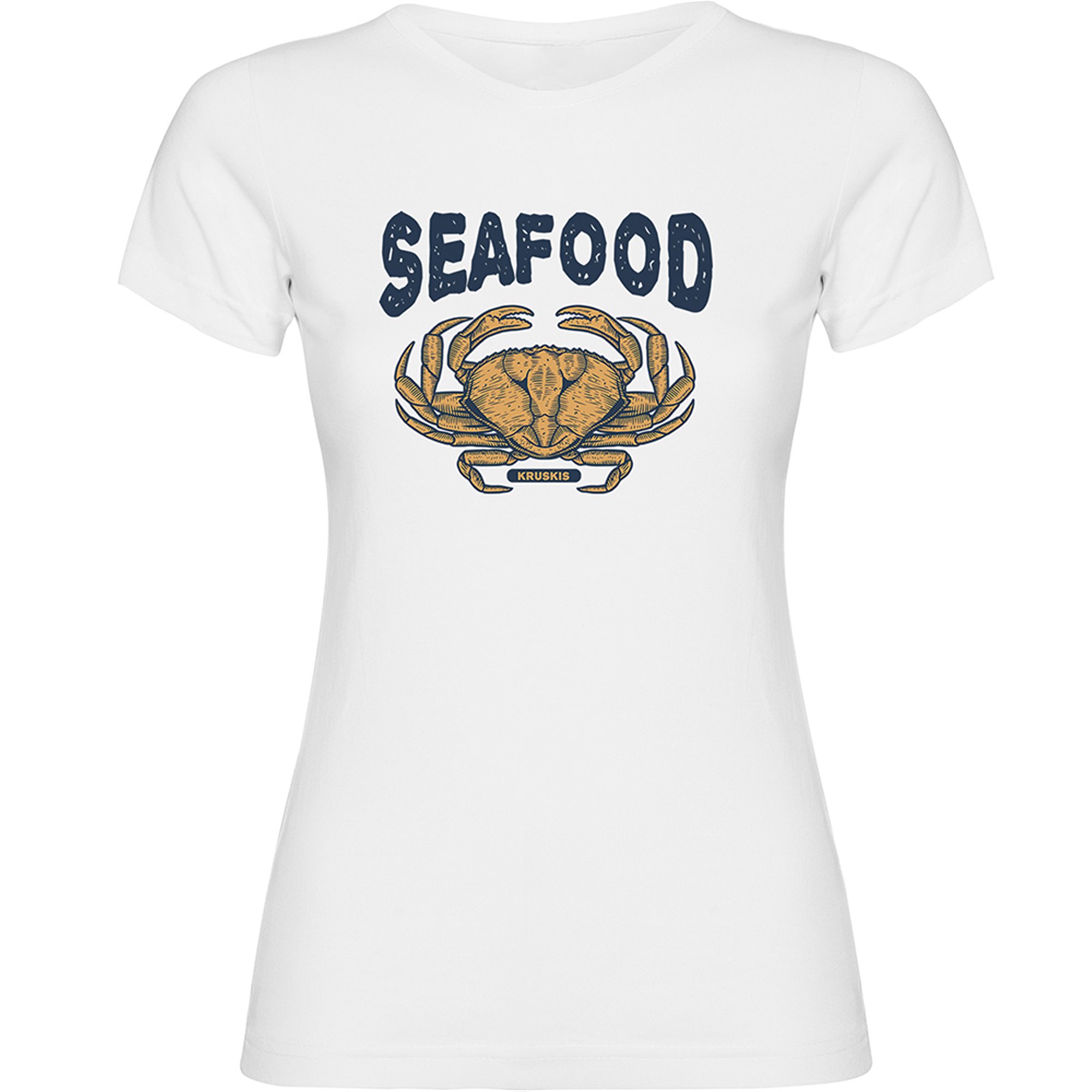 T Shirt Nautique Seafood Crab Manche Courte Femme