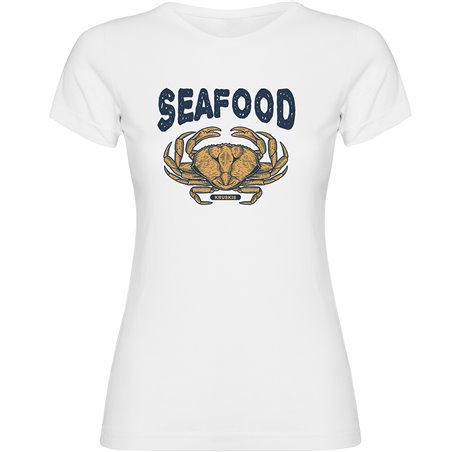 T Shirt Nautisch Seafood Crab Korte Mouwen Vrouw