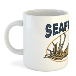 Mug 325 ml Nautical Seafood Squid