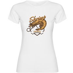 T Shirt Nautisk Seafood Shrimp Kortarmad Kvinna