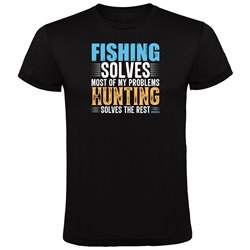 T Shirt Peche Fishing Solves Manche Courte Homme