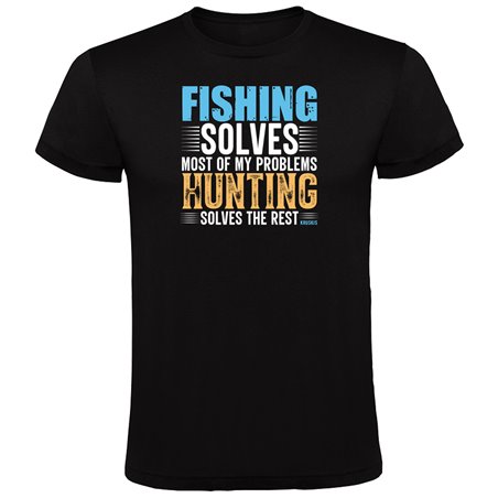 T Shirt Fishing Fishing Solves Short Sleeves Man
