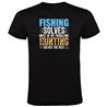 T Shirt Fiske Fishing Solves Kortarmad Man
