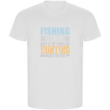 T Shirt ECO Wedkarstwo Fishing Solves Krotki Rekaw Czlowiek
