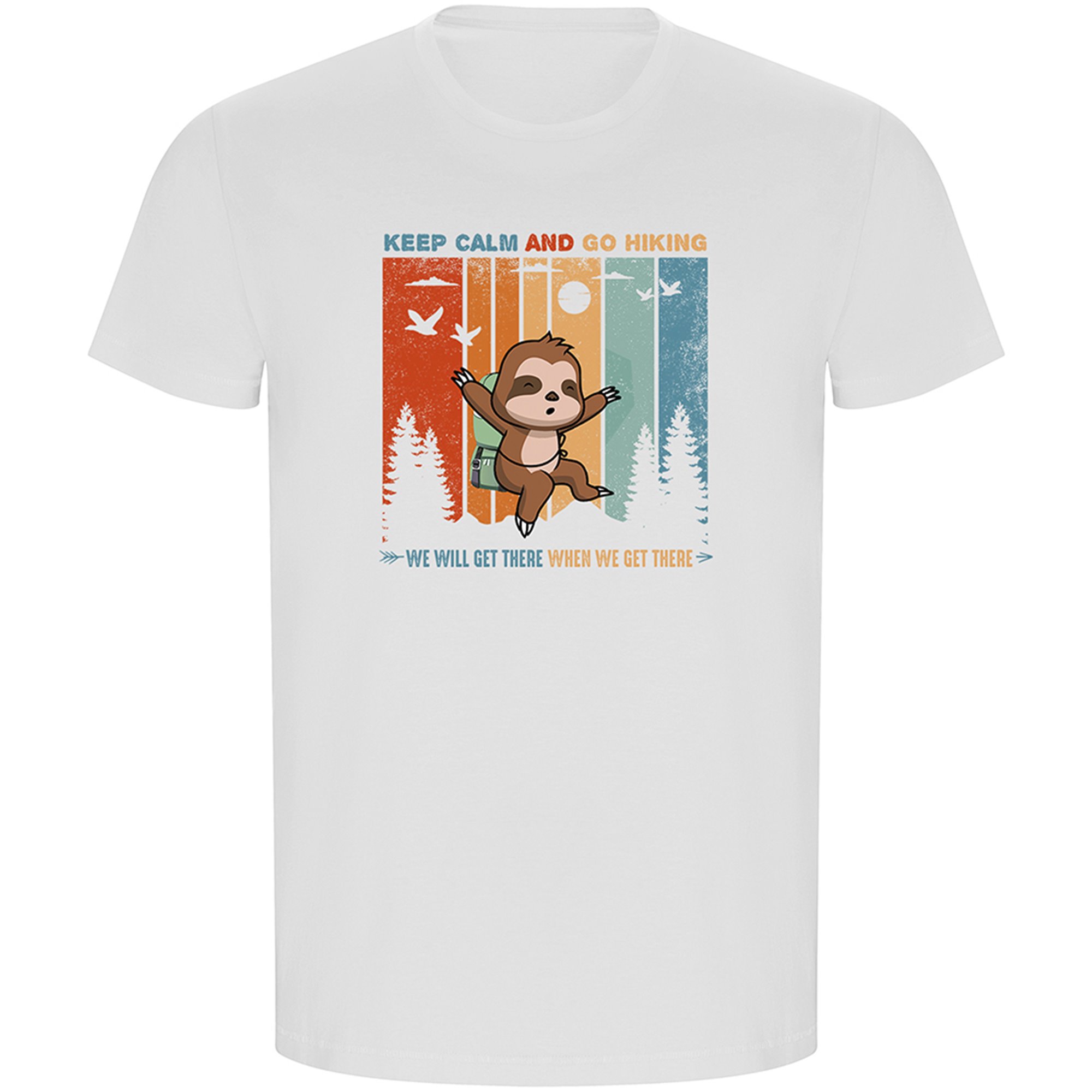 Camiseta ECO Trekking Keep Calm Sloth Manga Corta Hombre