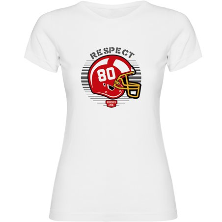 T Shirt Rugby Respect Manica Corta Donna