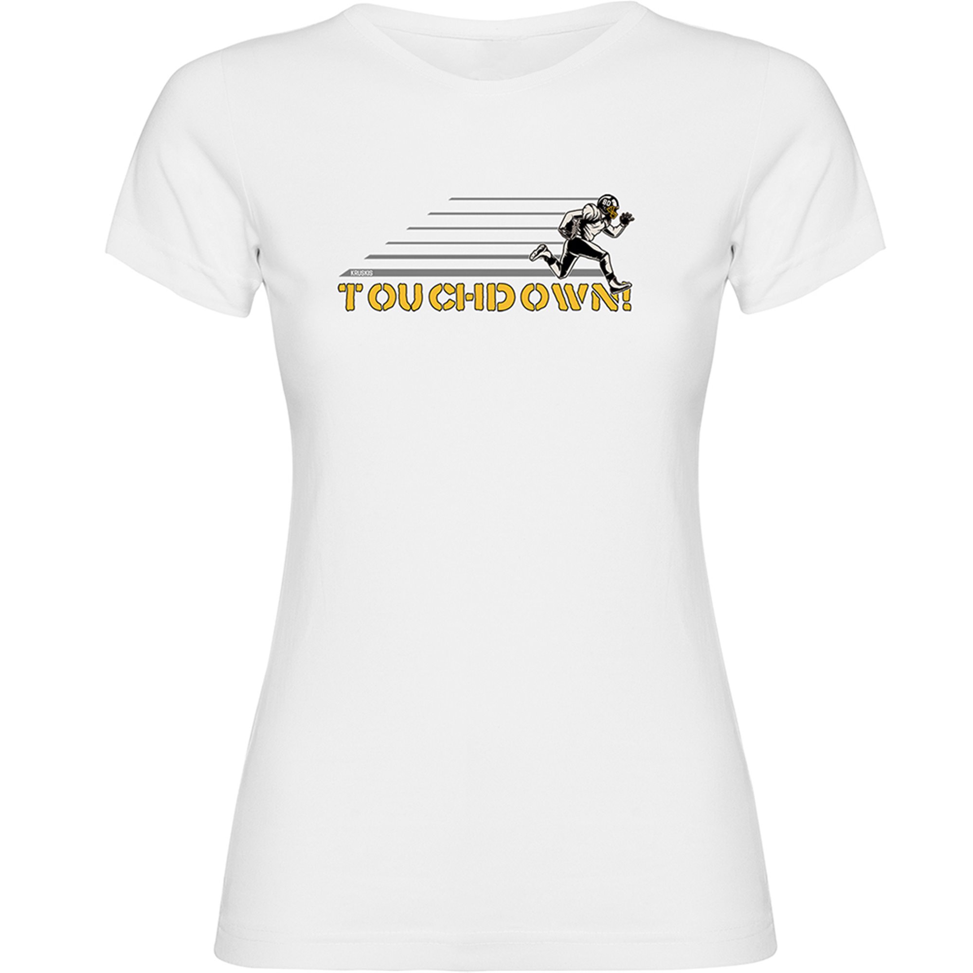 T Shirt Rugby Touchdown Kurzarm Frau
