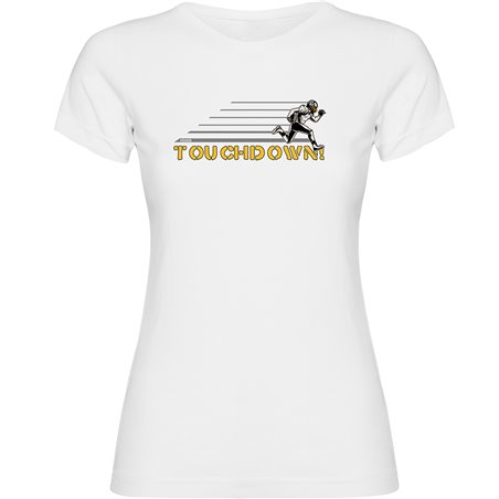 T Shirt Rugby Touchdown Kurzarm Frau