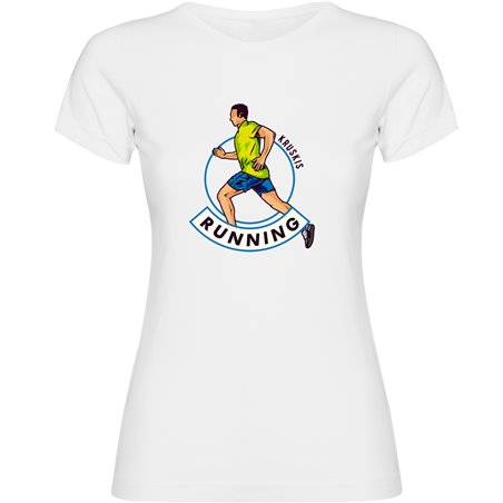 T Shirt Running Runner Manica Corta Donna