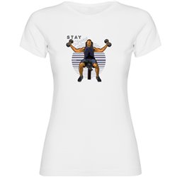 T Shirt Gym Stay Strong Kortarmad Kvinna