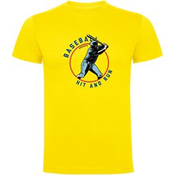 T Shirt Le base-ball Hit and Run Manche Courte Homme