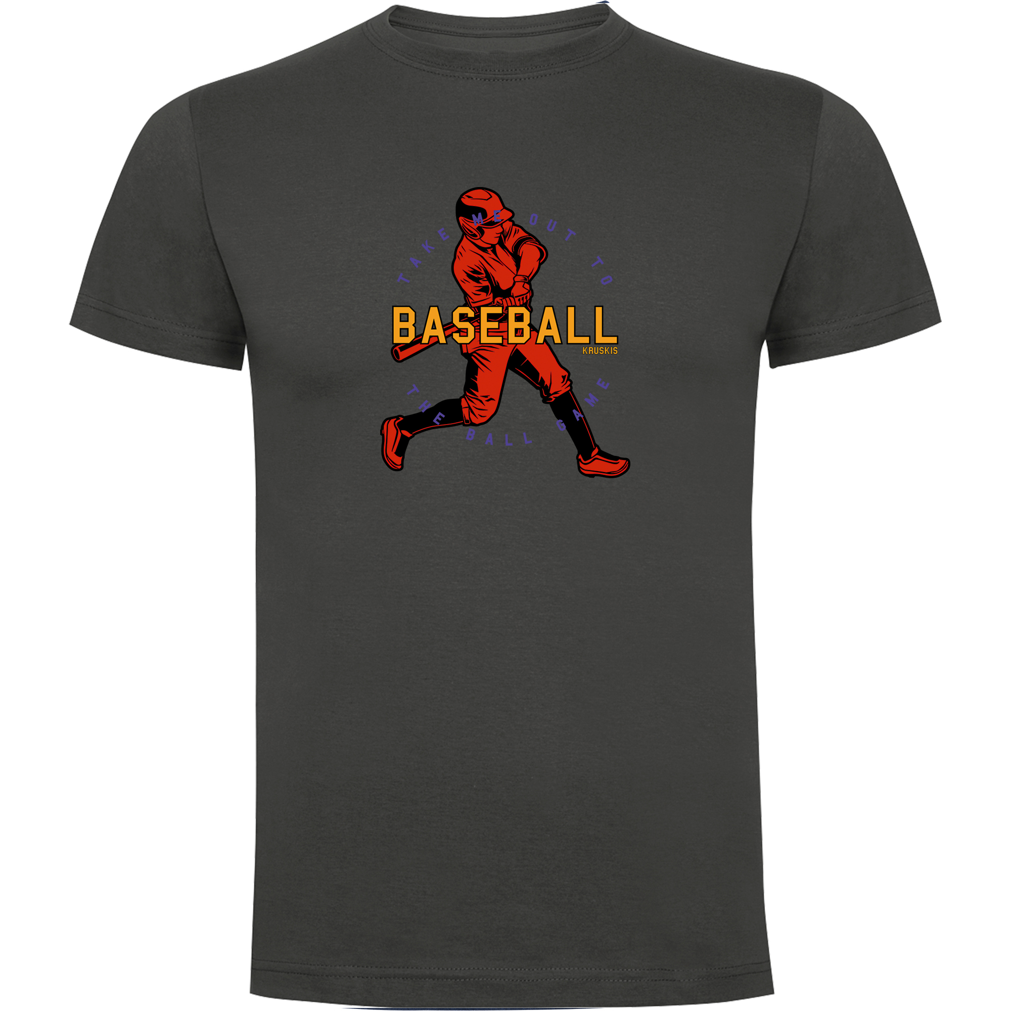 T Shirt Baseboll Take Out Kortarmad Man