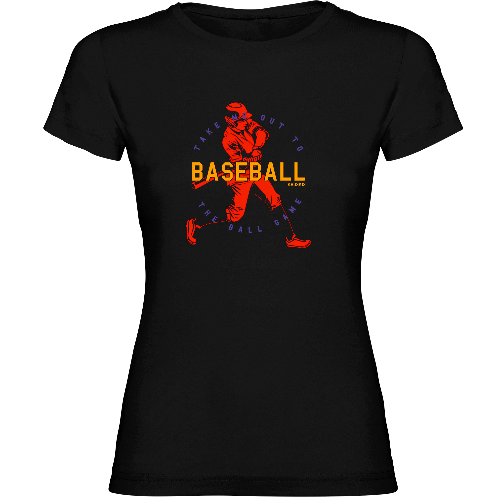 Camiseta Beisbol Take Out Manga Corta Mujer