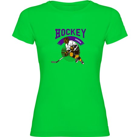 T Shirt Hockey Hockey Player Manica Corta Donna