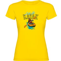 T Shirt Kayak Lets Go Kortarmad Kvinna