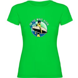 T shirt Surf On the Wave Short Sleeves Woman