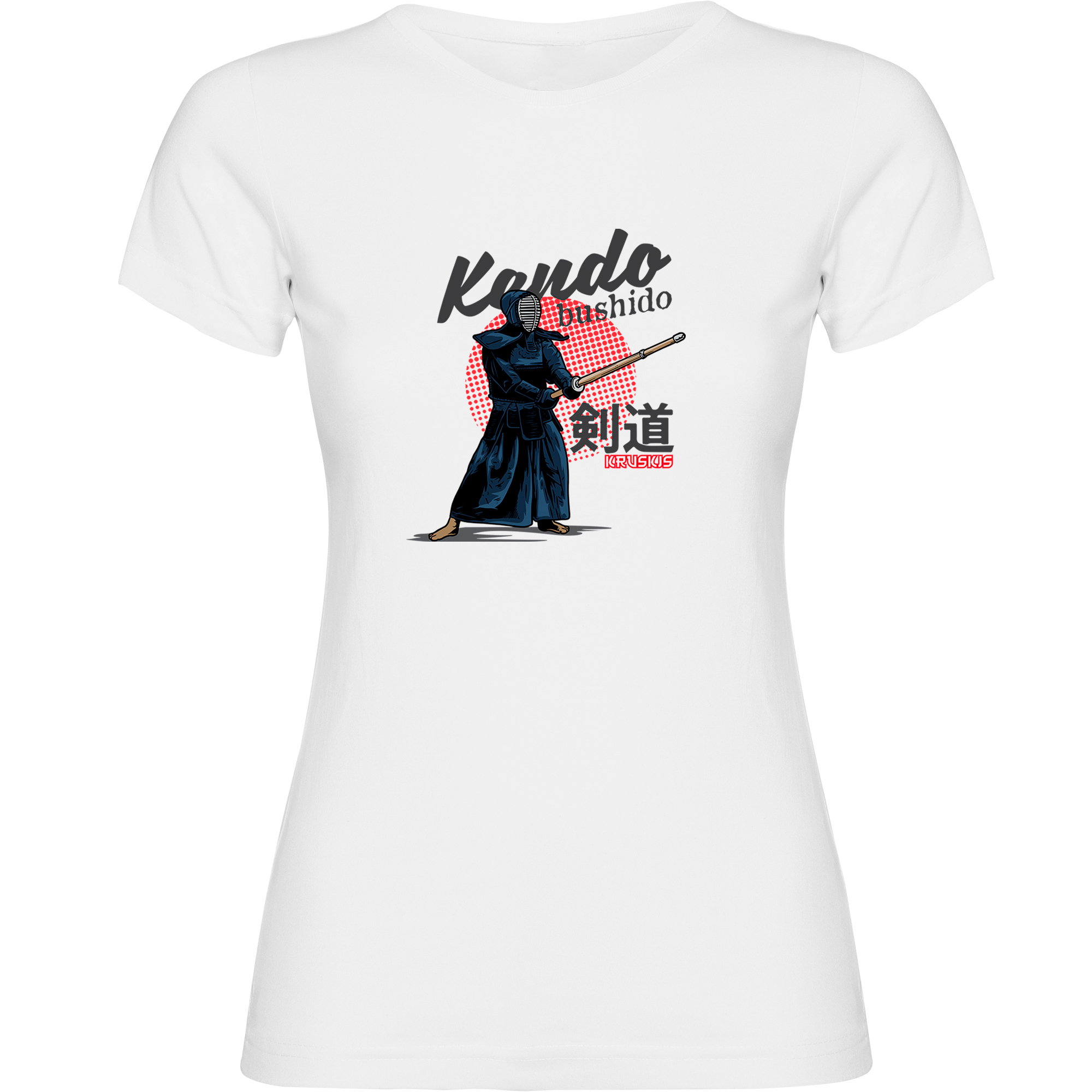 T Shirt Kendo Bushido Kortarmad Kvinna