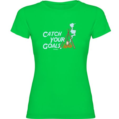 T shirt Trekking Catch your Goals Short Sleeves Woman