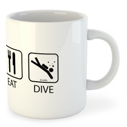 Mug 325 ml Diving Sleep Eat And Dive