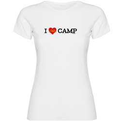 T Shirt Vandring I Love Camp Kortarmad Kvinna