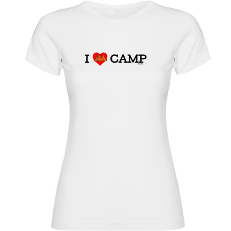 T shirt Trekking I Love Camp Short Sleeves Woman