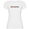 T Shirt Vandring I Love Campfire Kortarmad Kvinna