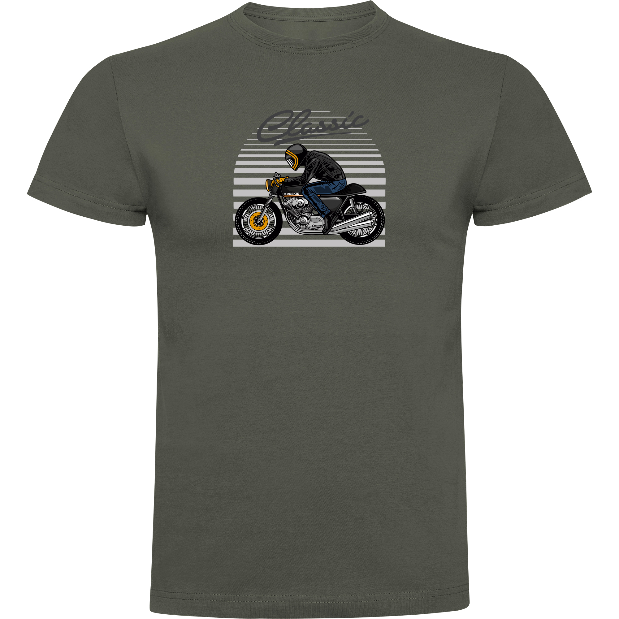 T Shirt Motorcykelakning Classic Kortarmad Man
