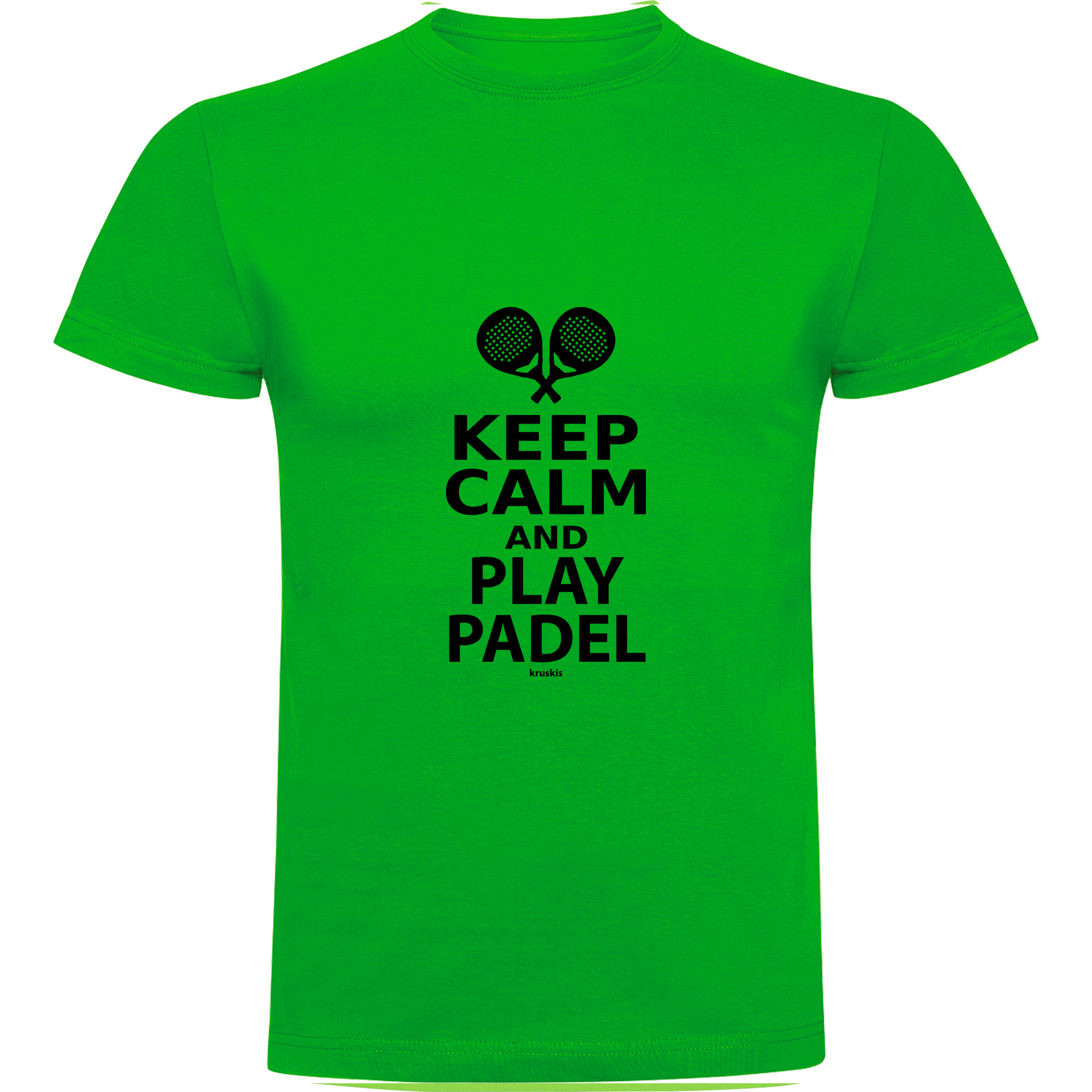 T Shirt Padel Keep Calm and Play Padel Krotki Rekaw Czlowiek