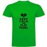T Shirt Padel Keep Calm and Play Padel Kortarmad Man