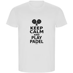 T Shirt ECO Padel Keep Calm and Play Padel Kortarmad Man