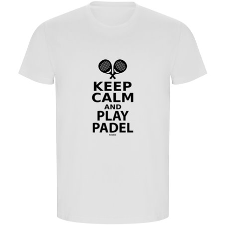 T Shirt ECO Padel Keep Calm and Play Padel Krotki Rekaw Czlowiek