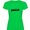 T shirt Padel Word Padel Short Sleeves Woman
