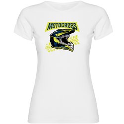 T Shirt Motocross Motocross Helmet Kortarmad Kvinna