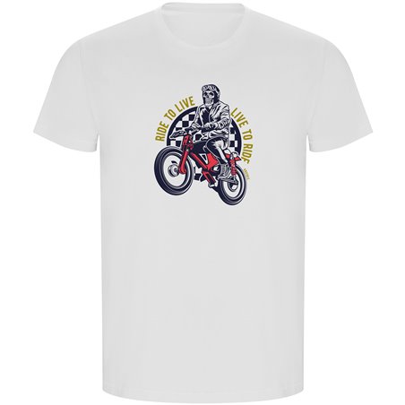 T Shirt ECO Motociclismo Live to Ride Manica Corta Uomo