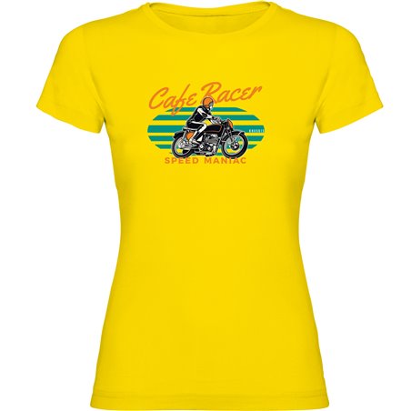 Camiseta Motociclismo Racer Maniac Manga Corta Mujer