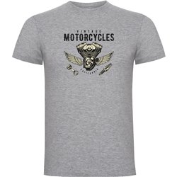 T Shirt Motorcykelakning Vintage Engine Kortarmad Man