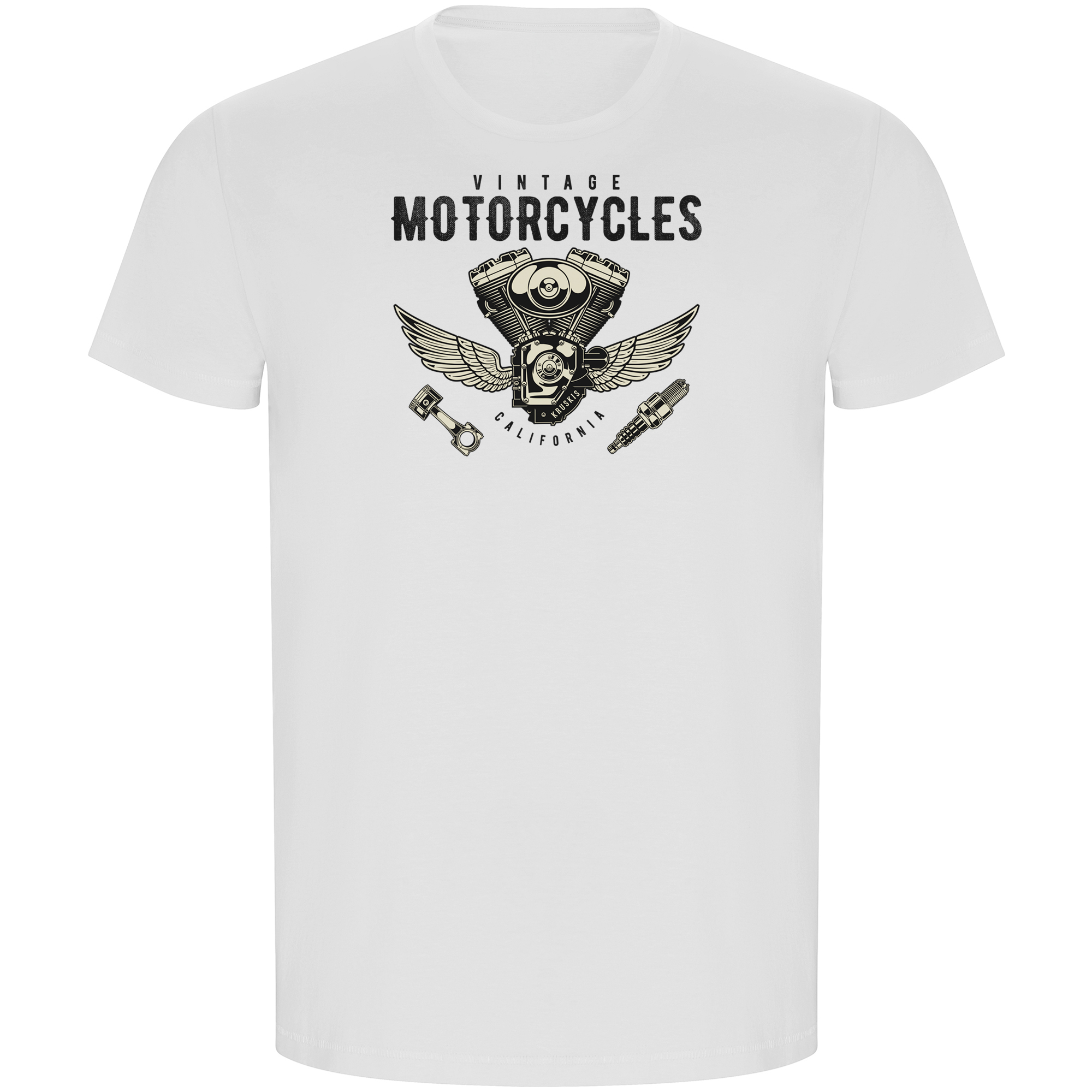 Camiseta ECO Motociclismo Vintage Engine Manga Corta Hombre