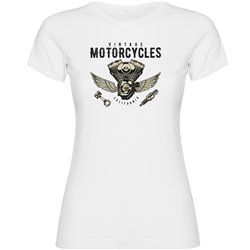 T shirt Motorcycling Vintage Engine Short Sleeves Woman
