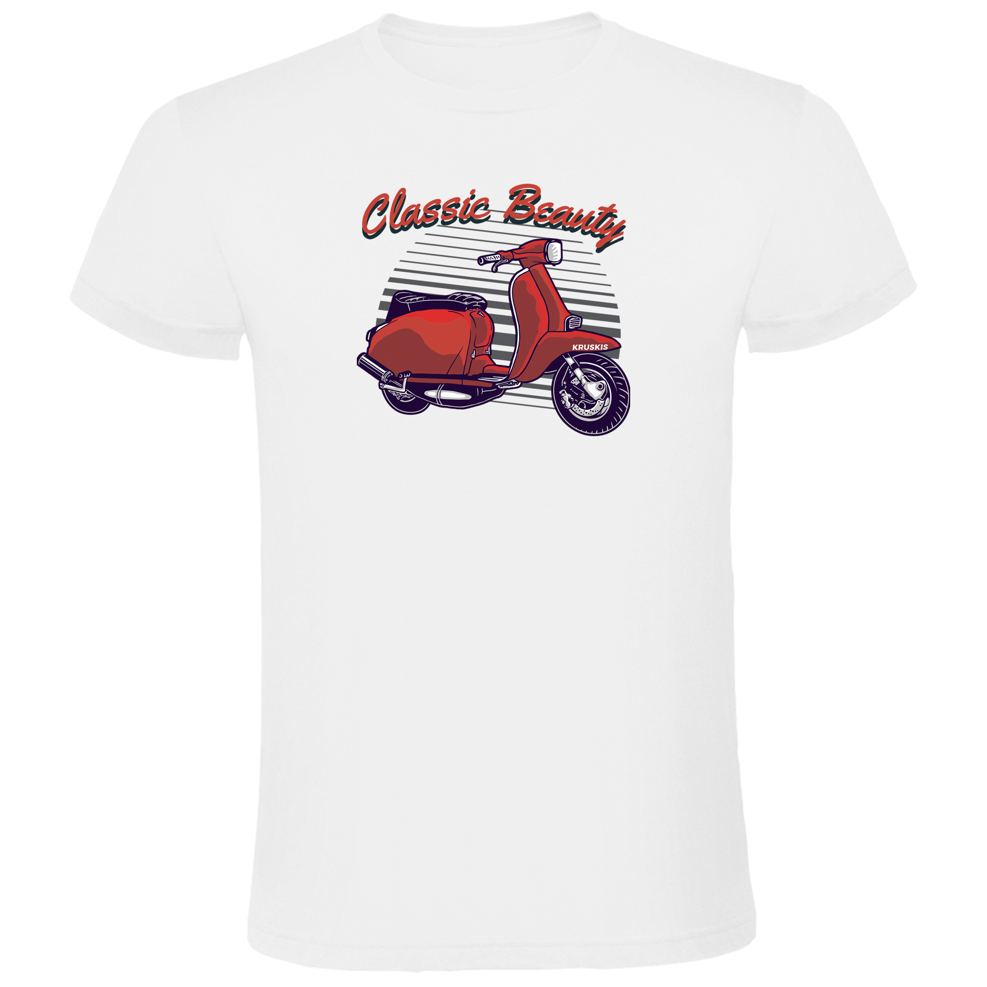 T Shirt Motorcykelakning Classic Beauty Kortarmad Man