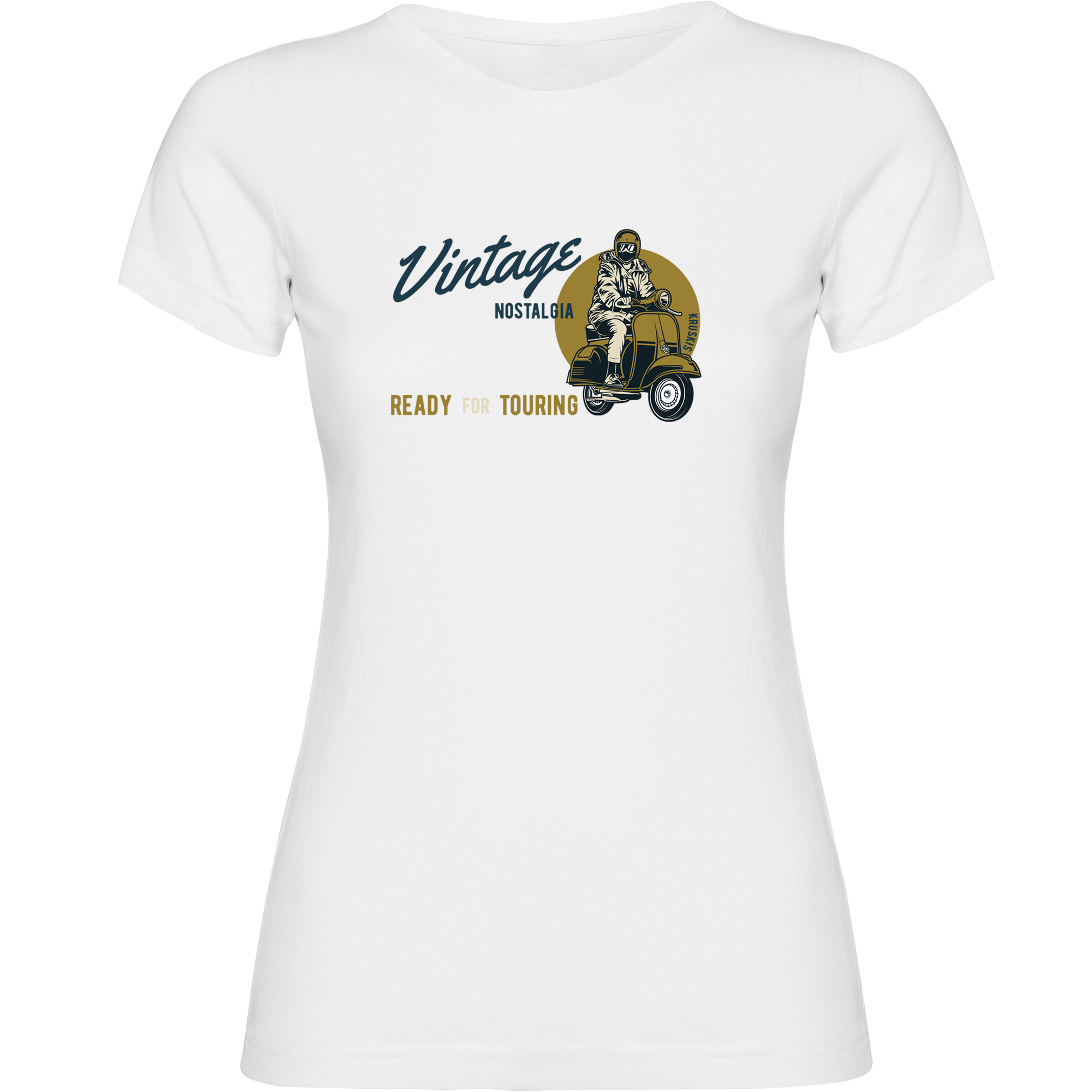 T Shirt Motorcykelakning Nostalgia Kortarmad Kvinna