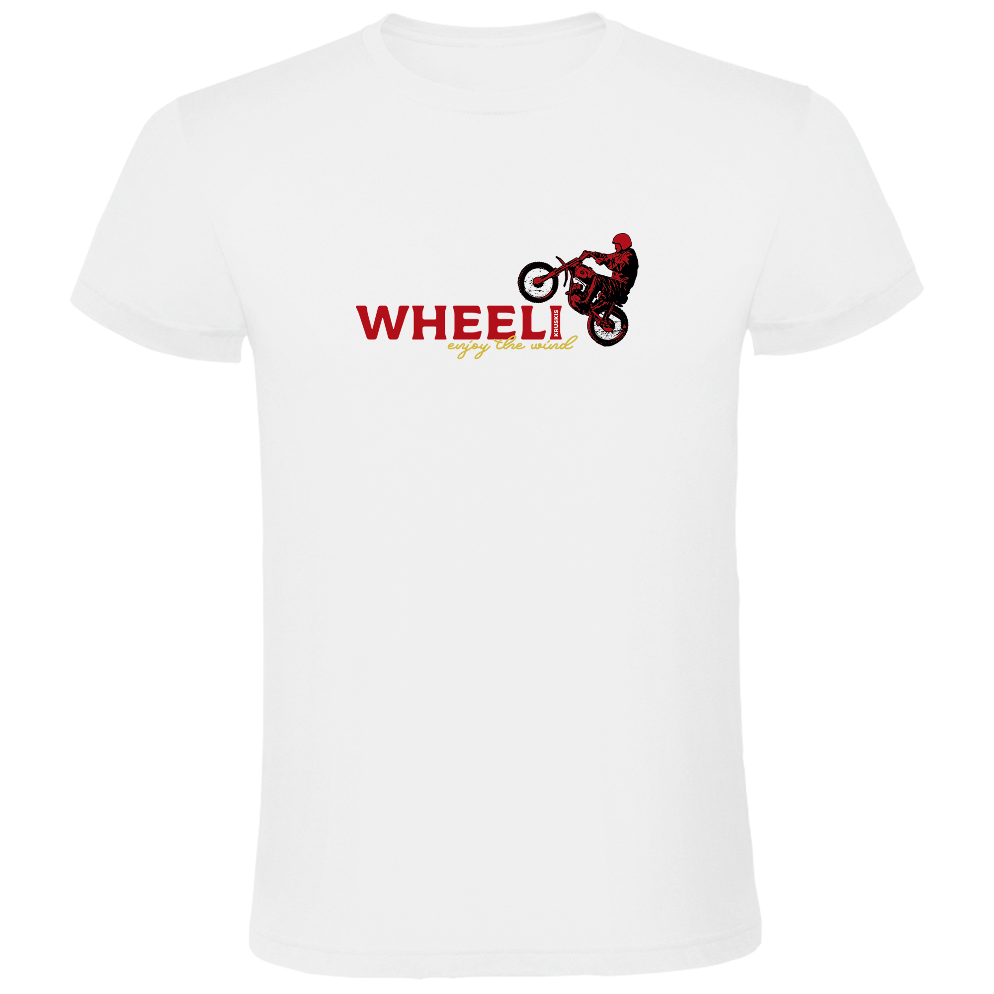 T Shirt Moto Cross Wheeli Kurzarm Mann