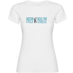 T Shirt Motorcykelakning Beat The Street Kortarmad Kvinna