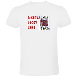 T Shirt Motorcykelakning Lucky Card Kortarmad Man