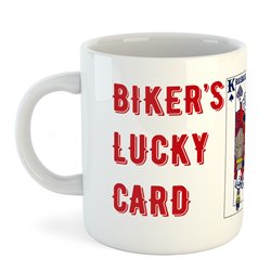 Kopp 325 ml Motorcykelakning Lucky Card