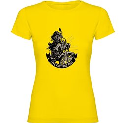T shirt Motorcycling Live Fast Short Sleeves Woman