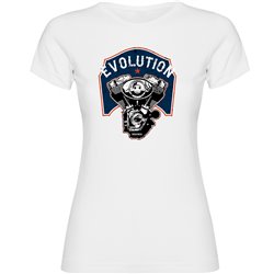 T shirt Motorcycling Evolution Engine Short Sleeves Woman