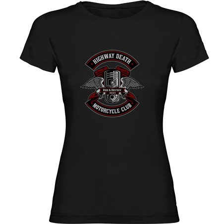 T shirt Motorcycling Highway Death Short Sleeves Woman