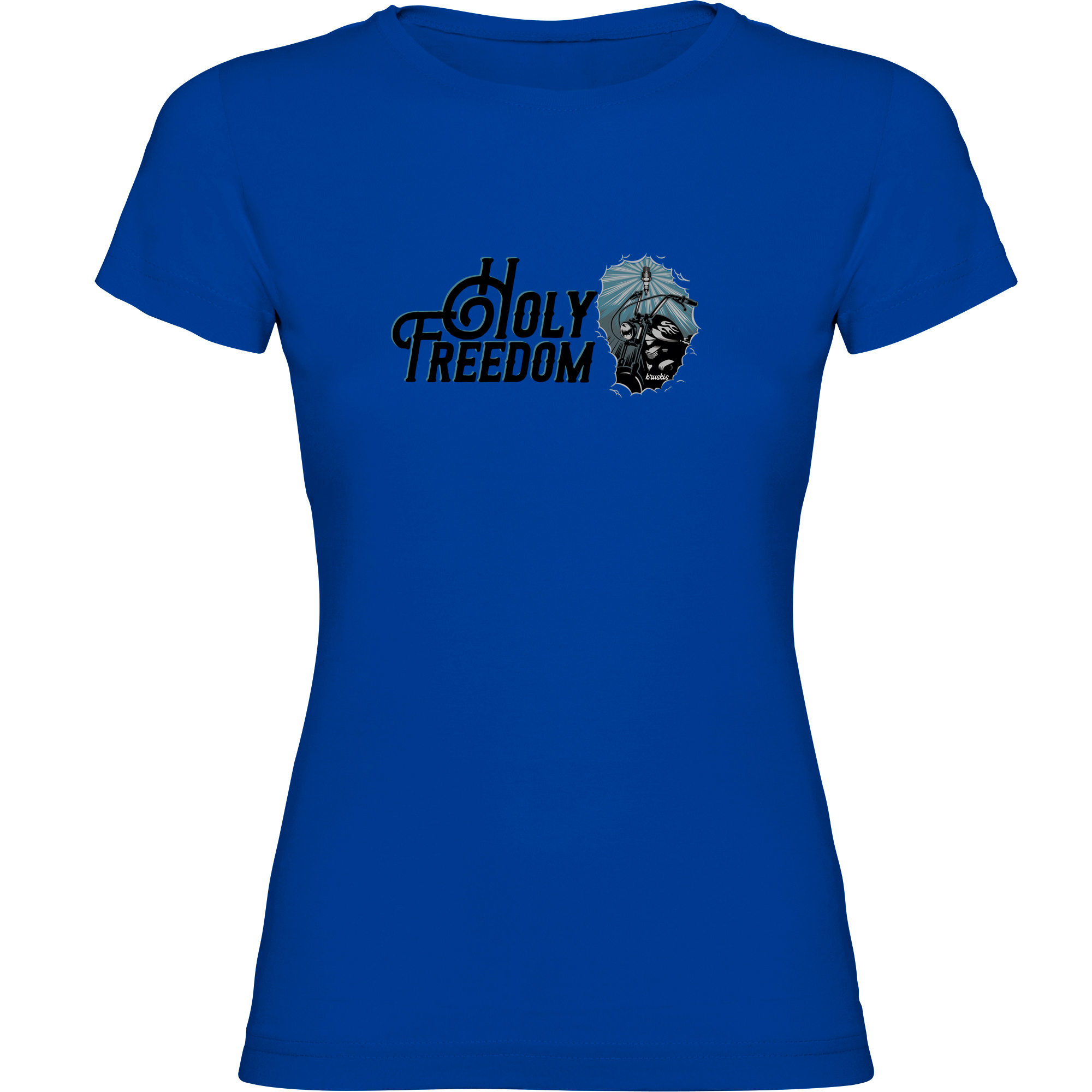 T Shirt Motorrijden Holy Freedom Korte Mouwen Vrouw